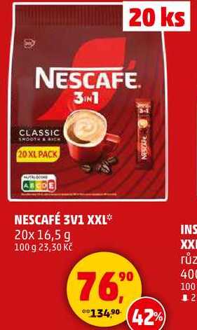 NESCAFÉ 3V1 XXL, 20x 16,5 g  