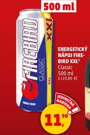 ENERGETICKÝ NÁPOJ FIRE- BIRD XXL Classic, 500 ml  