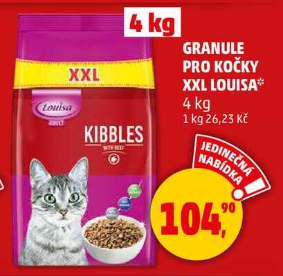 GRANULE PRO KOČKY XXL LOUISA, 4 kg 