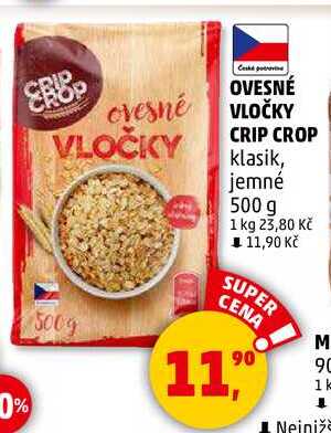 OVESNÉ VLOČKY CRIP CROP klasik, 500 g 