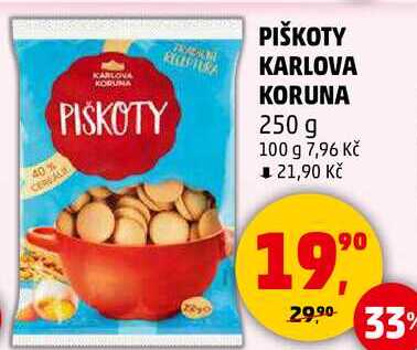 PIŠKOTY KARLOVA KORUNA, 250 g 