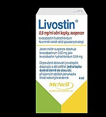LIVOSTIN® 0,5 mg/ml oční kapky, suspenze 4 ml
