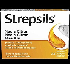 Strepsils® Med a Citron 24 pastilek