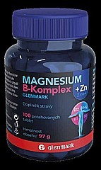 MAGNESIUM B‑Komplex GLENMARK (+Zn) 100 potahovaných tablet