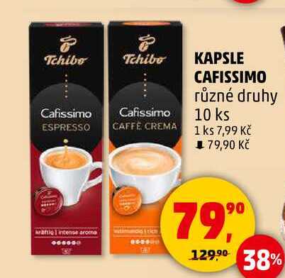 KAPSLE CAFISSIMO různé druhy, 10 ks 