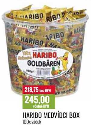 HARIBO MEDVÍDCI BOX 100x sáček 
