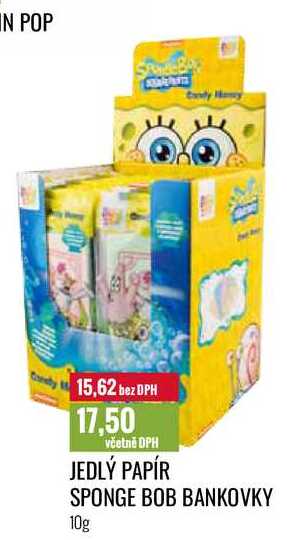 JEDLÝ PAPÍR SPONGE BOB BANKOVKY 10g 
