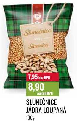 SLUNEČNICE JÁDRA LOUPANÁ 100g 