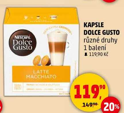 KAPSLE DOLCE GUSTO různé druhy, 1 balení 
