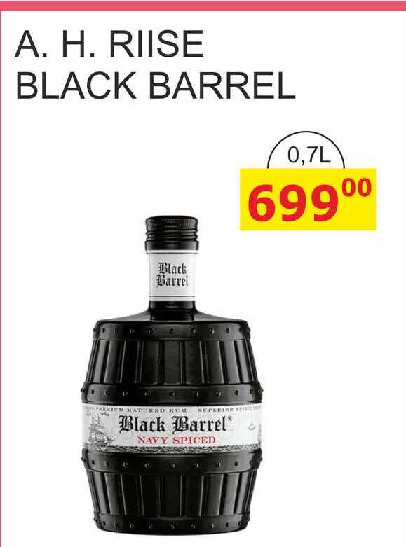 A. H. RIISE BLACK BARREL 0,7L 