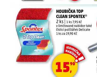 HOUBIČKA TOP CLEAN SPONTEX, 2 ks 