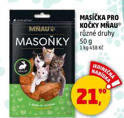 MASÍČKA PRO KOČKY MŇAU různé druhy, 50 g