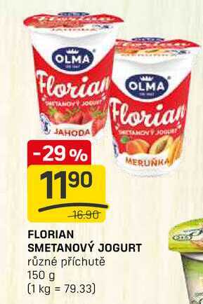 FLORIAN SMETANOVÝ JOGURT různé příchutě 150 g 