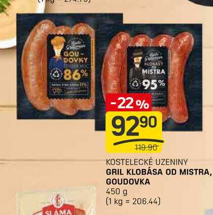 GRIL KLOBÁSA OD MISTRA, GOUDOVKA 450 g 