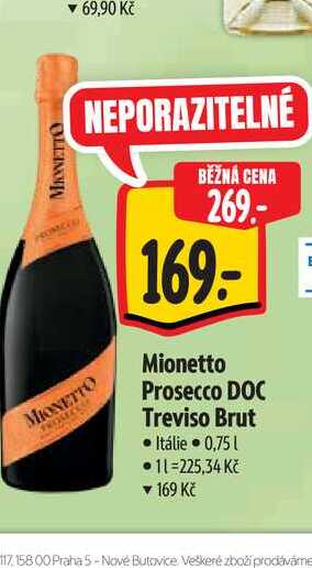  Mionetto Prosecco DOC Treviso Brut 0,75 l