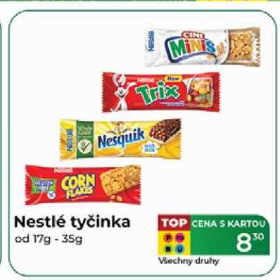 Nestlé tyčinka od 17g - 35g 