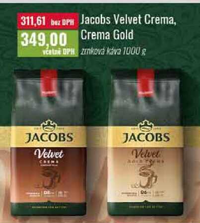 Jacobs Velvet Crema, Crema Gold 1000 g 