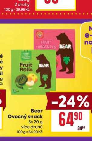 Bear Ovocný snack 5x20 g