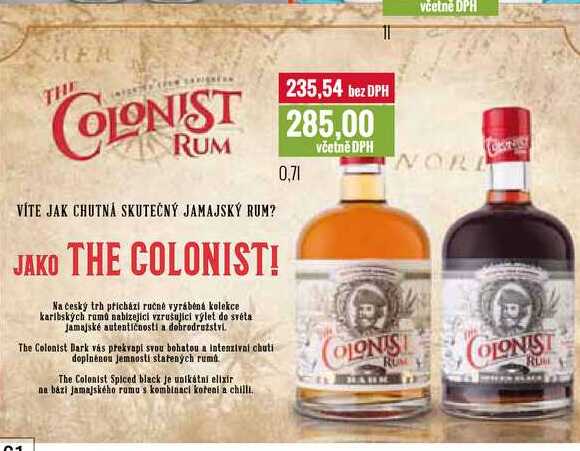 THE COLONIST RUM 0,7l