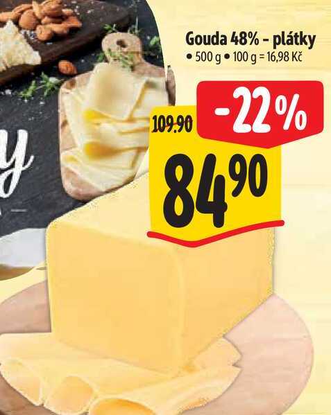  Gouda 48% - plátky 500 g 