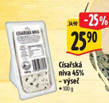   Císařská niva 45% - výseč 100 g 