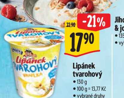  Lipánek tvarohový 130 g 