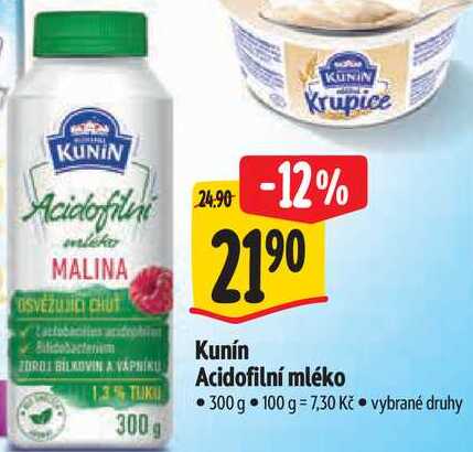 Kunín Acidofilní mléko, 300 g