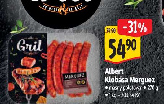  Albert Klobása Merguez  270 g