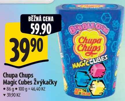 Chupa Chups Magic Cubes Žvýkačky, 86 g 