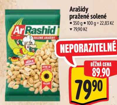 Arašídy pražené solené, 350 g 