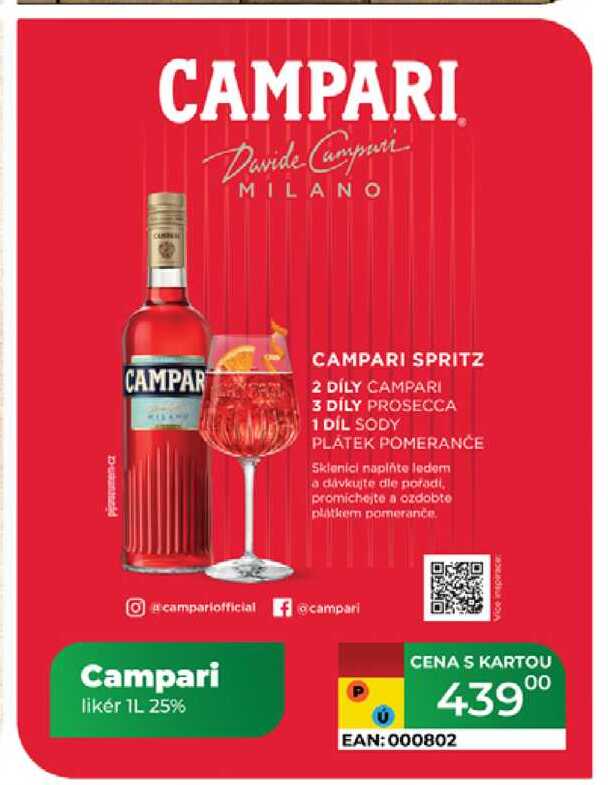 Campari likér 1L 25% 