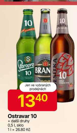 Ostravar 10°, 0,5 L sklo 