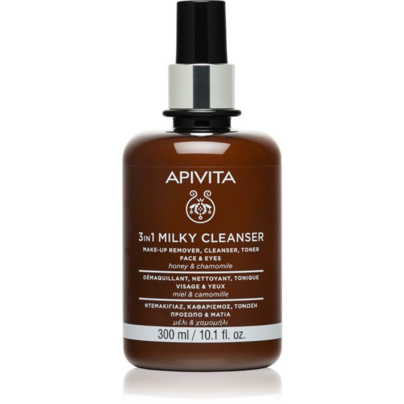 Apivita Cleansing Milk Face & Eyes čisticí mléko 3 v 1 na obličej a oči 300 ml