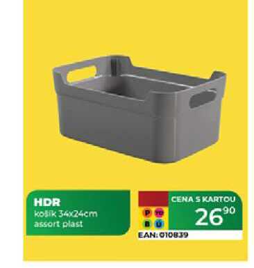 HDR kosik 34x24cm assort plast  