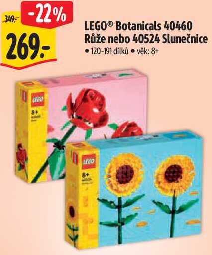 LEGO® Botanicals 40460 Růže nebo 40524 Slunečnice 