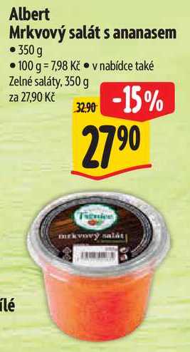 Albert Mrkvový salát s ananasem, 350 g 