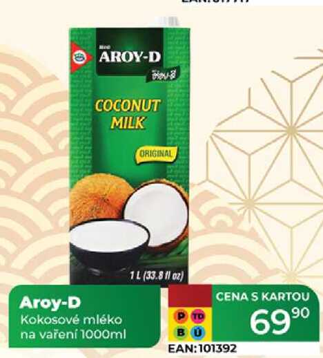 Aroy-D Kokosové mléko na vaření 1000ml