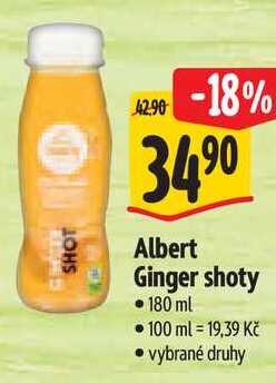 Albert Ginger shoty, 180 ml