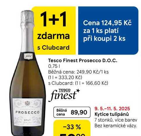 Tesco Finest Prosecco D.O.C., 0,75 l
