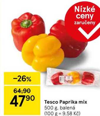 Tesco Paprika mix, 500 g, balená 