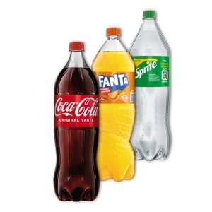 COCA COLA, FANTA, SPRITE, KINLEY TONIC