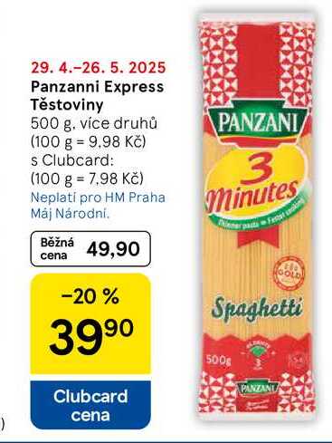 Panzanni Express Těstoviny, 500 g. více druhů 
