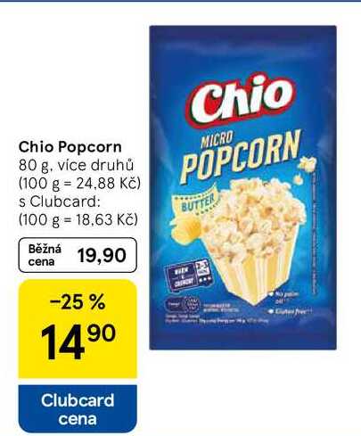 Chio Popcorn, 80 g, více druhů 