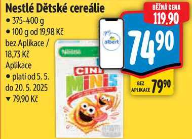 Nestlé Dětské cereálie, 375-400 g 