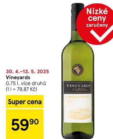 Vineyards, 0.75 l, více druhů  