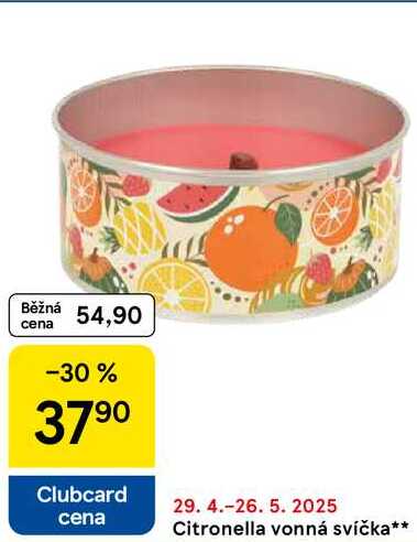 Citronella vonná svíčka 