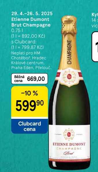 Etienne Dumont Brut Champagne, 0.75 l