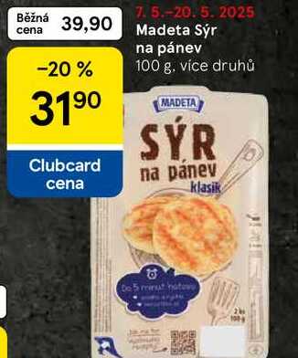 Madeta Sýr na pánev, 100 g. více druhů  