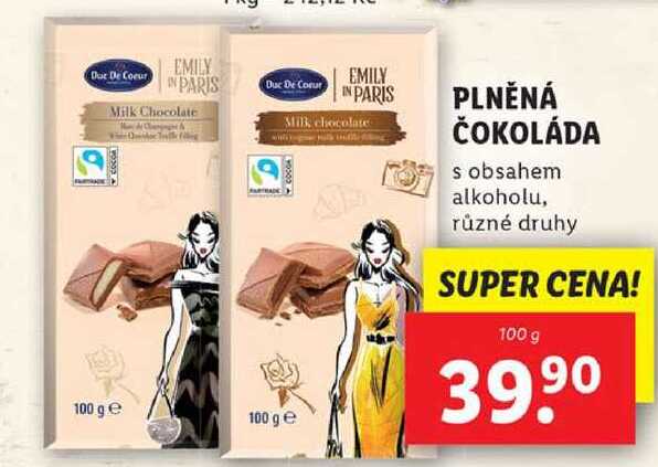 PLNĚNÁ ČOKOLÁDA, 100 g