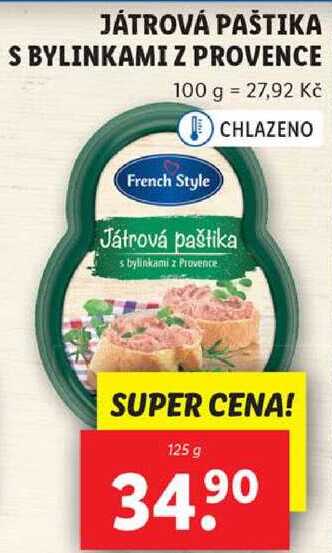 JÁTROVÁ PAŠTIKA S BYLINKAMI Z PROVENCE, 125 g